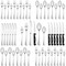24 Pieces Silverware Set with Steak Knives Service for 4,Stainless Steel Flatware, Mirror Polished Cutlery Utensil Set,Home Kitchen Eating Tableware Set,Include Fork Knife Spoon Set,Dishwasher Safe